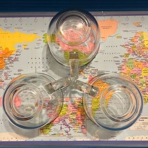 Glass mug set of three large